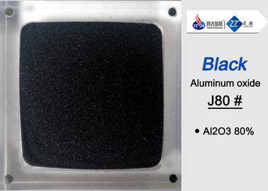 Hoge Zuiverheids Zwarte Aluminiumoxide het Vernietigen Media Al2O3 80% Min J16# - J240#