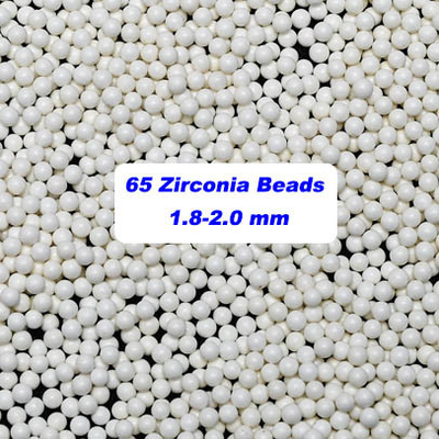 4.0g/Cm3 de Ballen van het zirconiumsilicaat 65 Parels die Media 1,4 - 1.6mm voor Verf malen