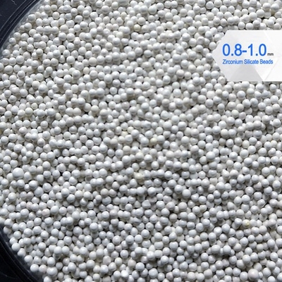 900 HV het Zirconiumsilicaat parelt 0.81.0mm 4g/cm3 Dichtheid voor Drukinkt het malen