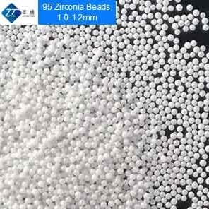 95 Media van het Zirconiumdioxydemalen, Yttrium Gestabiliseerde Zirconiumdioxyde Malende Media 1,0 - 1.2mm Grootte