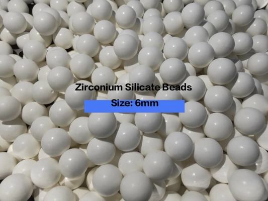 Zirconia Silicate Beads Grinding Media Sintered 65 ZrO2 4.0g/cm3 Density