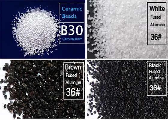 B30 size 425-600μm Sandblasting Ceramic Blasting Media for metal surface finish