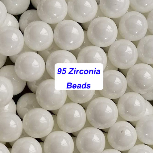 Deeltjesgrootte 0,1-50 mm Zirconia-malingsmedia met een werkelijke dichtheid van 6,05 kg/dm3