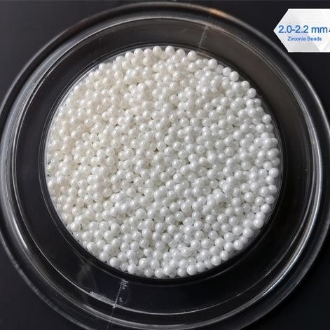 2.0 - 2.2mm/2,2 - 2.4mm Zirconiumdioxydeballen, de Sinterende Parels van het Gebiedzirconiumdioxyde