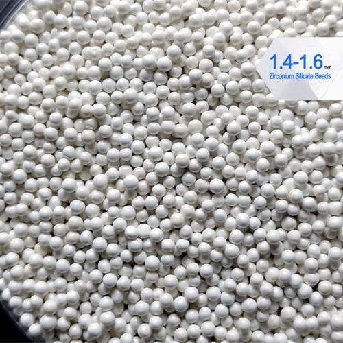 1.41.6mm het Silicaatparels van het grootte de Witte Bulkdichtheid van 65 Zirconium 4 g/cm3 voor Verf/Deklagen