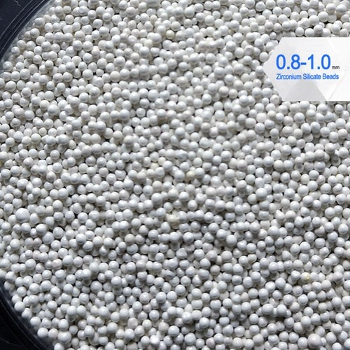 900 HV het Zirconiumsilicaat parelt 0.81.0mm 4g/cm3 Dichtheid voor Drukinkt het malen