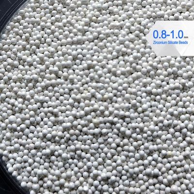 900 HV het Zirconiumsilicaat parelt 0.81.0mm 4g/cm3 Dichtheid voor Drukinkt het malen